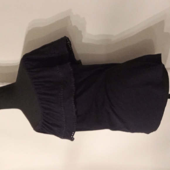 Old Navy 100% Cotton Off the Shoulder Ruffle Black Top Women's Size XS - Picture 2 of 5